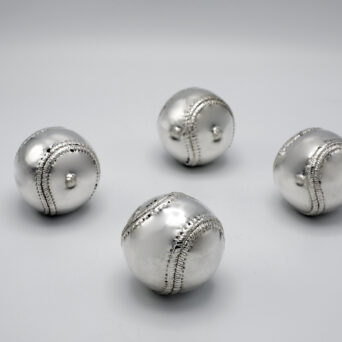 Set of 4 Italian Silver Baseballs