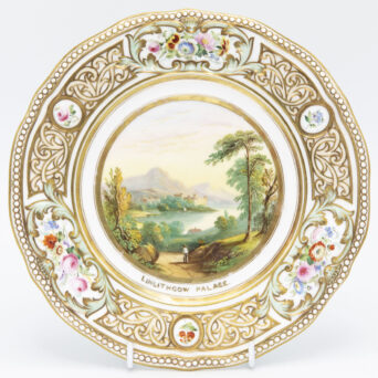 Set of 4 Antique English Dessert Plates