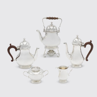 English Silver Miniature Tea and Coffee Set