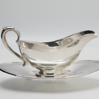 Silver Plate Sauce Boat with Underplate