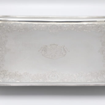 George II Antique English Silver Oblong Salver