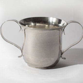 George III Antique English Silver Caudle Cup
