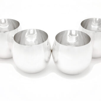 Set of 4 American Sterling Silver Tumbler Cups
