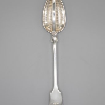 George III Antique English Silver Strainer Spoon