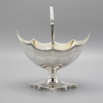 George III Antique English Silver Sugar Basket