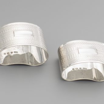 Pair of English Sterling Silver Napkin Rings