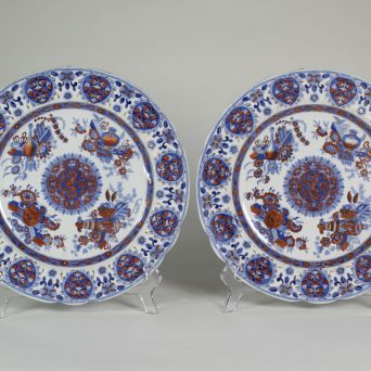 Pair of Antique English Spode New Stone Plates