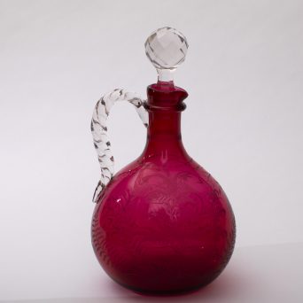 Antique Cranberry Glass Decanter