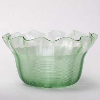 Antique 20th Century Green Glass Finger Bowl