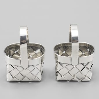 Pair of American Sterling Silver Cartier Baskets