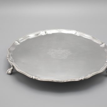 Antique George III English Silver Salver