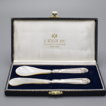 English Sterling Silver 2 Piece Caviar Set