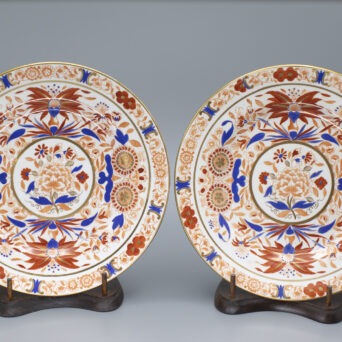 Pair of Antique English Porcelain Plates