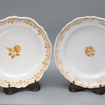 Pair of Antique French Faience Plates