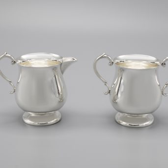 American Silver Creamer and Sugar Bowl