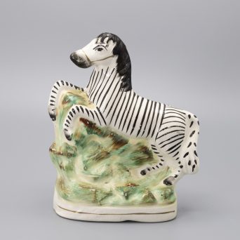 Antique English Staffordshire Zebra