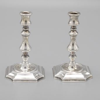 Pair of Antique Victorian Plate Tapersticks