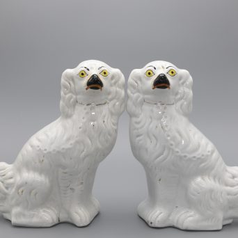 Pair of Antique English Staffordshire Dogs