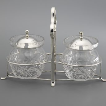 English Silver Plate Condiment Set