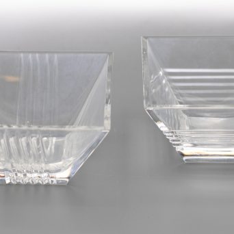 Pair of Tiffany “Metropolis” Crystal Bowls