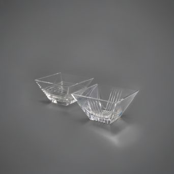 Pair of Tiffany “Metropolis” Crystal Bowls